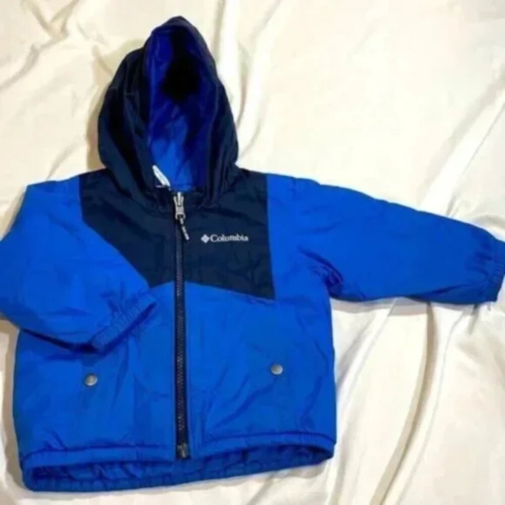 Blue & Dark Blue 12-18 Month Columbia Reversible Snow Winter Rain Coat ski